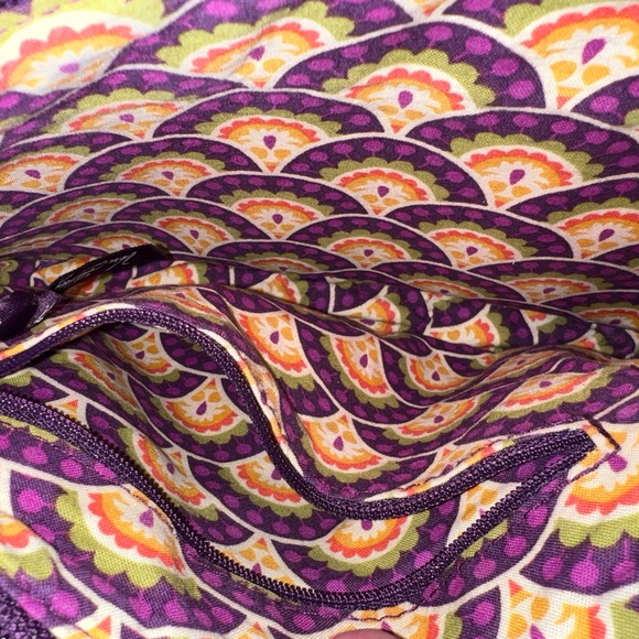 Vera Bradley “Plum Crazy” Women's Shoulder Bag Crossbody, Purple Magenta Floral - Picture 6 of 9